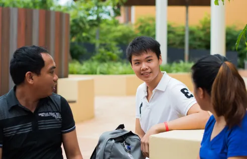 Students talking